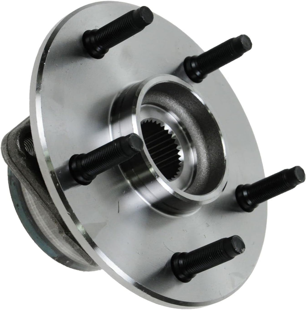 TRQ Front Left and Right Wheel Bearing and Hub Assembly Set 2 Piece Compatible with 2000-2001 Dodge Ram 1500 4 Wheel Drive with 2 Wheel ABS Brakes