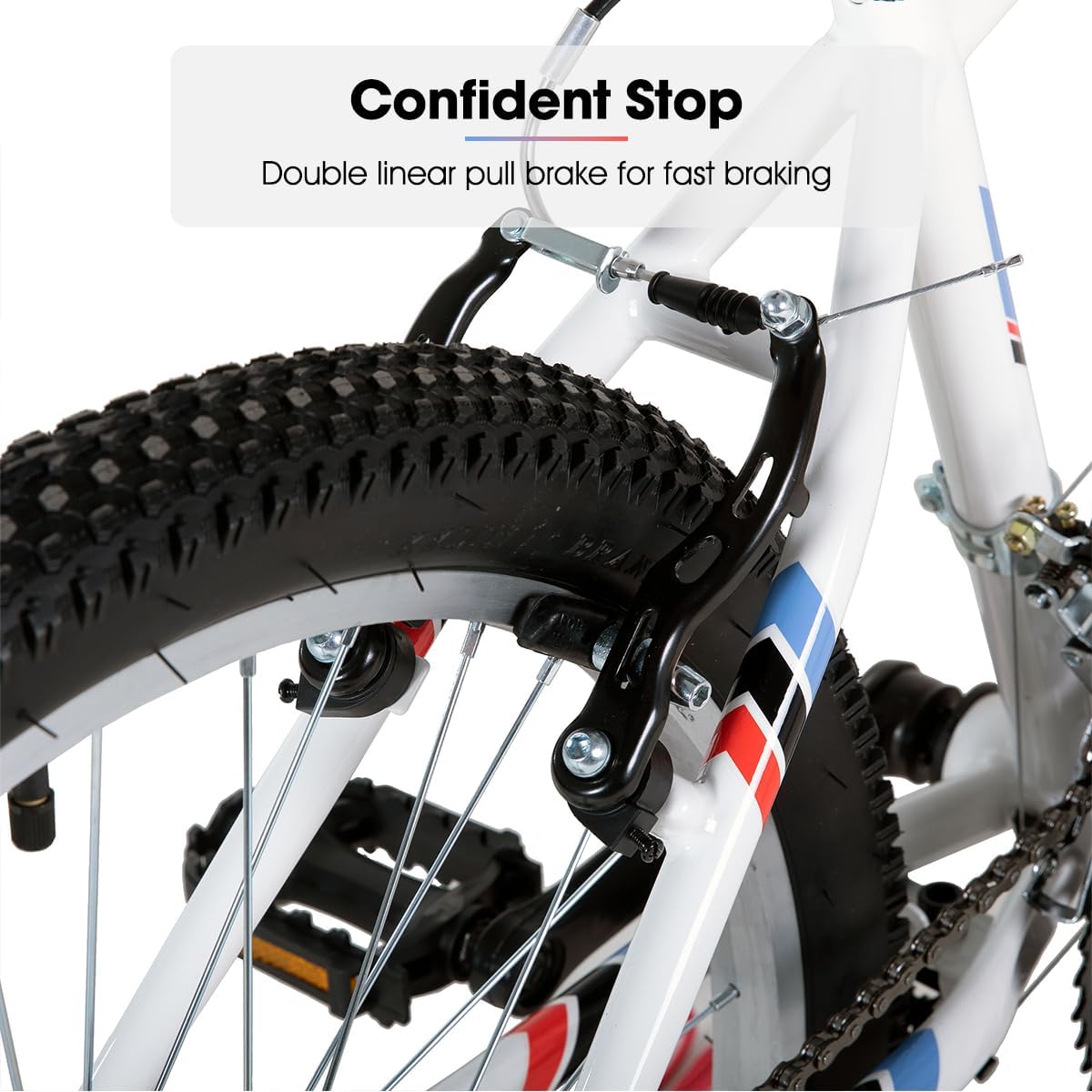 HILAND Adult 26 Inch Mountain Bike, Mens Womens Bicycle, High-Carbon Steel Frame Mountain Bicycle, Sport MTB for Adults, Multi-Color