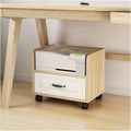 GLigeT Printer Table Printer Stand, Under Desk Mobile Printer Table with Storage Drawer, Home Office Wood Work Cart with Wheels, for Mini 3D Printer Printer Shelf (Size : L53xW40xH46.5cm)