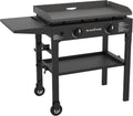 Blackstone Flat Top Gas Grill Griddle 2 Burner Propane Fuelled Rear Grease Management System, 1517, Outdoor Griddle Station for Camping, 28 inch