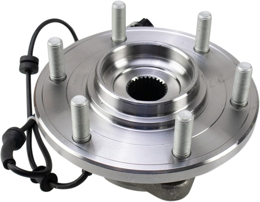 TRQ Front Left and Right Wheel Bearing and Hub Assembly Set 2 Piece Compatible with 2017-2023 Nissan Titan 4WD