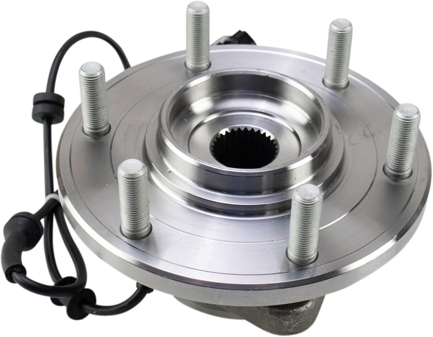 TRQ Front Left and Right Wheel Bearing and Hub Assembly Set 2 Piece Compatible with 2017-2023 Nissan Titan 4WD