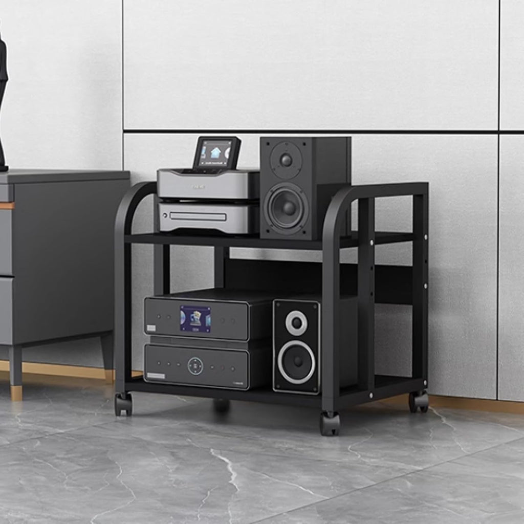 2/3/4 Tier Media Stand, Audio Rack & HiFi Shelf for Living Room & Studio, Versatile Components Cabinet (19.7x15.7x19in), Stylish Storage Solution for Home Theater