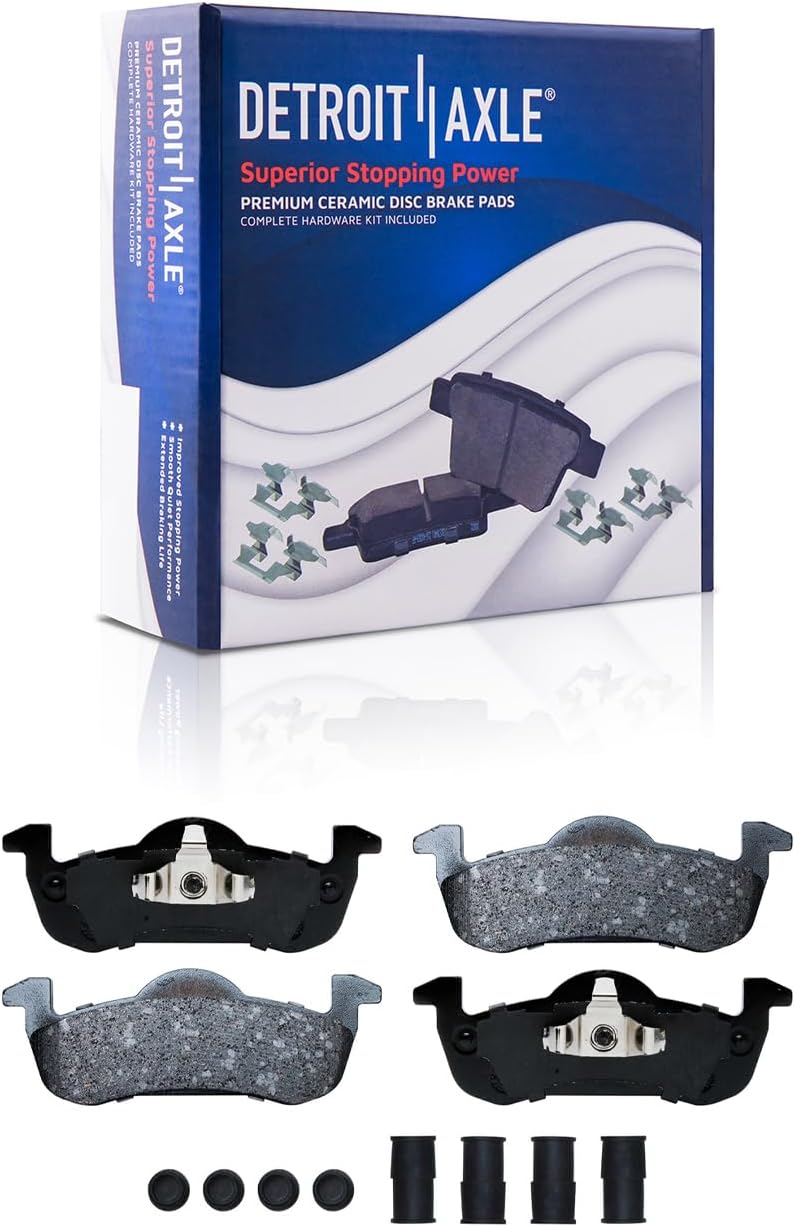 Detroit Axle - Brake Kit for 2007 2008 2009 Ford Expedition Lincoln Navigator Brakes Rotors and Ceramic Brake Pads Front & Rear Replacement