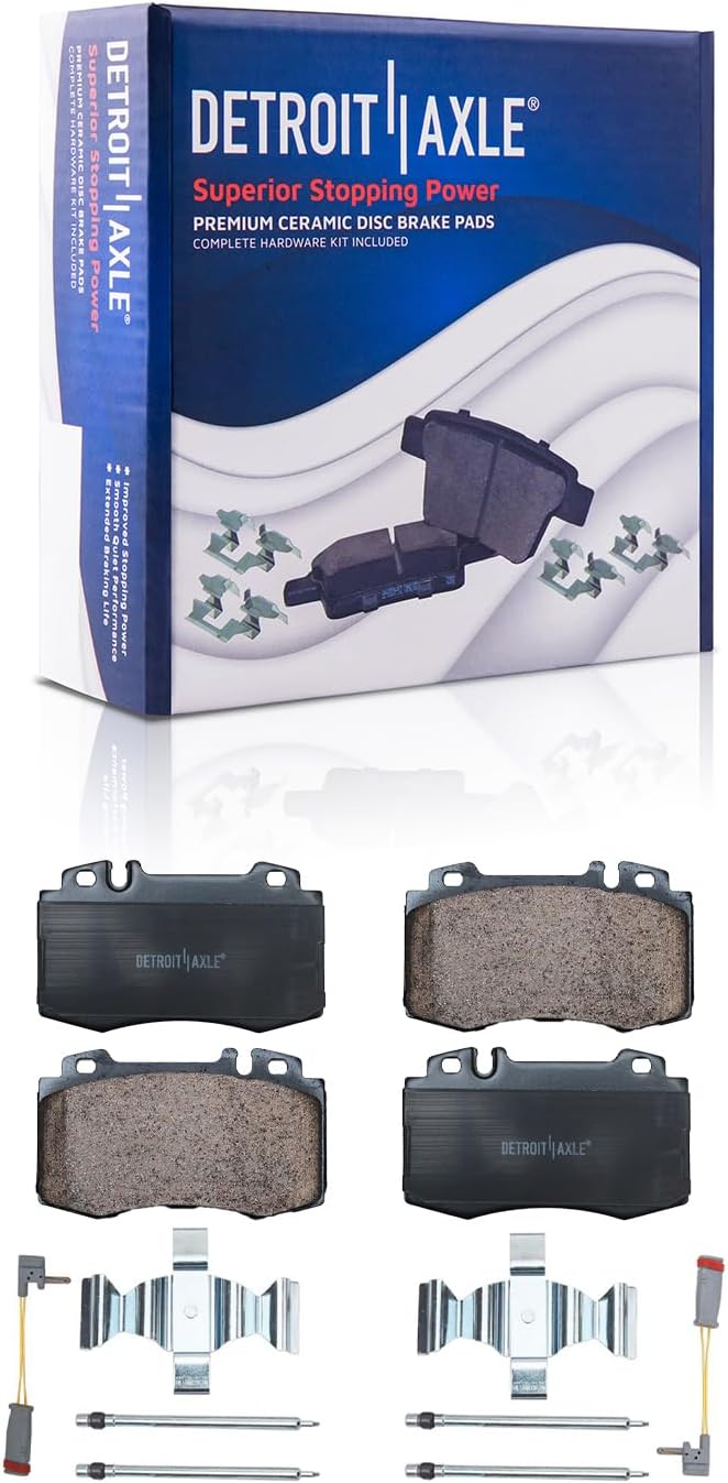 Detroit Axle - Brake Kit for Mercedes-Benz CL500 S430 S500 Replacement Disc Brake Rotors Ceramic Brakes Pads Front and Rear