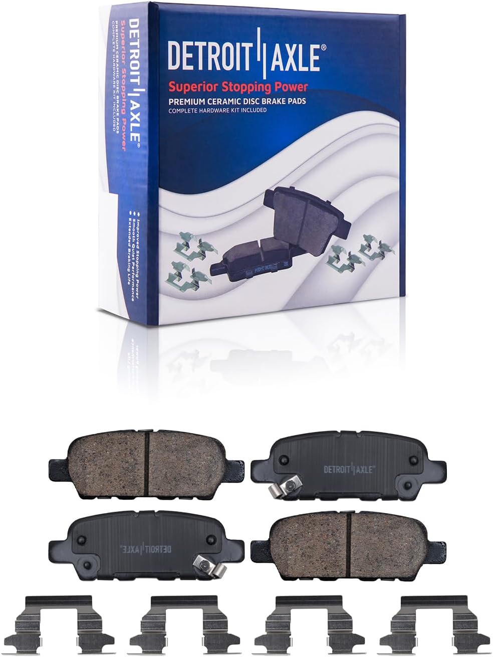 Detroit Axle - Brake Kit for 2014 2015 2016 2017 2018 2019 Nissan Rogue, Disc Brake Rotors Ceramic Brake Pads w/Hardware Replacement : 12.60 inch Front & 11.50 inch Rear Rotor