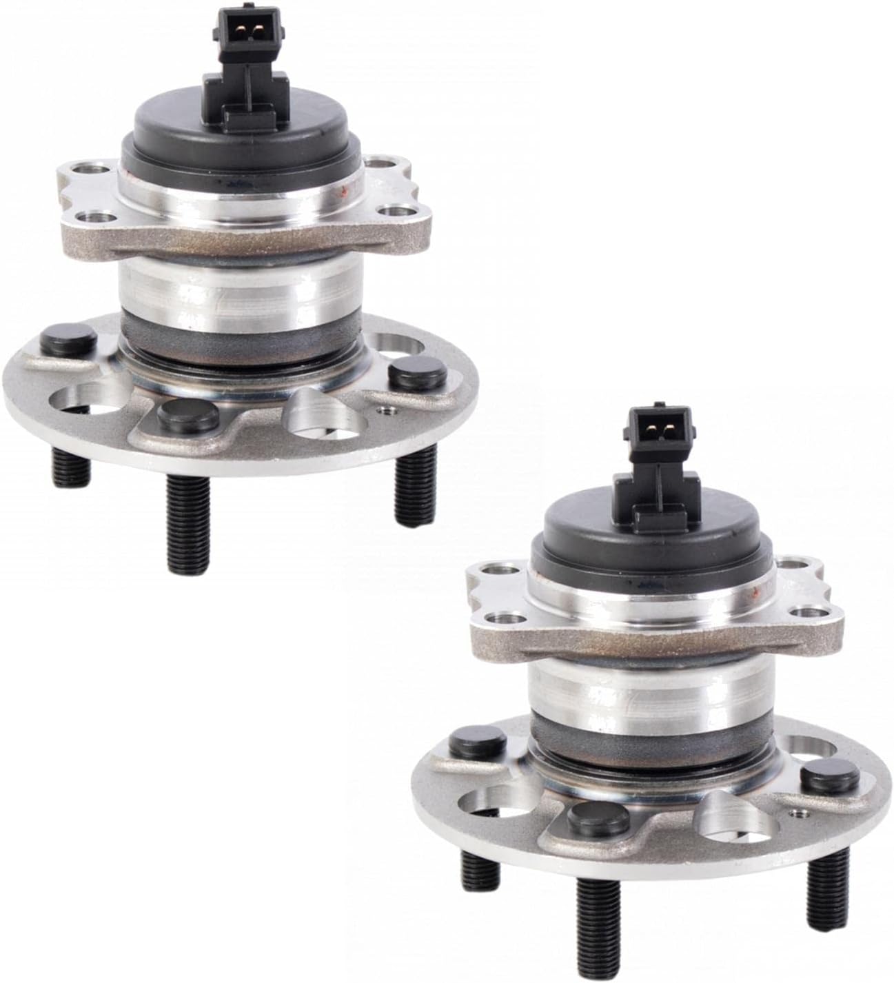 TRQ Rear Left and Right Wheel Bearing and Hub Assembly Set 2 Piece Compatible with 18-20 Hyundai Accent excluding Japan Built Models 21-22 Accent 18-20 Kia Rio excluding Japan Built Models 21 Rio