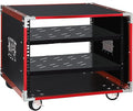 8U Open Frame Server Rack with Casters, Stereo Studio Rack，Network Cabinet Rack Shelf, Rolling Network Rack for Computer/AV/Data/IT Equipment (Size : 8U-2TIER-49.5X52.5CM)