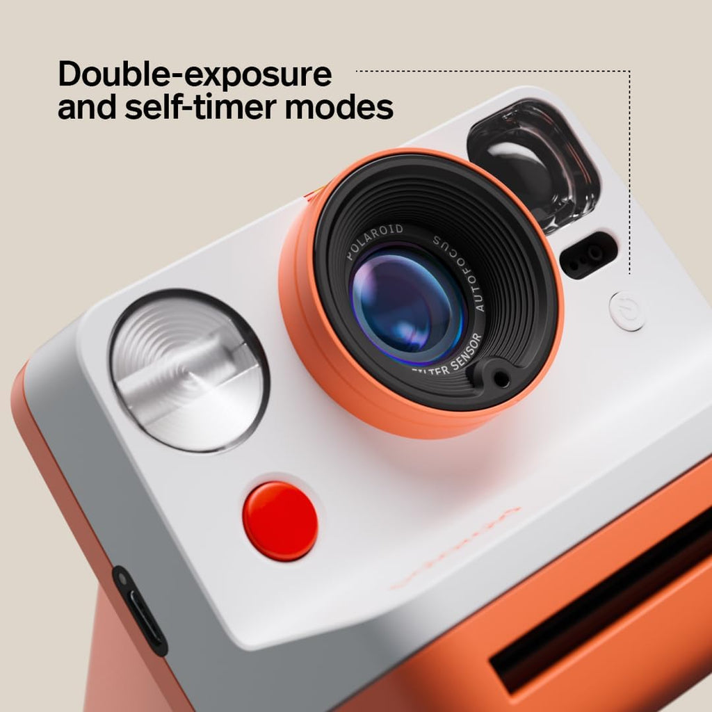 Polaroid Now 3rd Generation I-Type Instant Camera + Film Bundle - Now Black Camera + 16 Color Photos (6560)