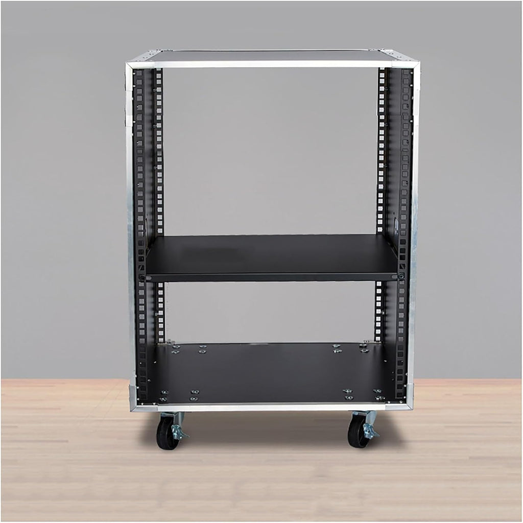 Portable Network Rack，Open Frame Rack，for Servers & AV Gear，with Caster Built-in Handle Network Rack， Rolling Network Rack（16U -87x52.5cm） (Size : 12U-1TIER-70X52.5CM)