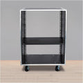 Portable Network Rack，Open Frame Rack，for Servers & AV Gear，with Caster Built-in Handle Network Rack， Rolling Network Rack（16U -87x52.5cm） (Size : 16U-1TIER-87X52.5CM)