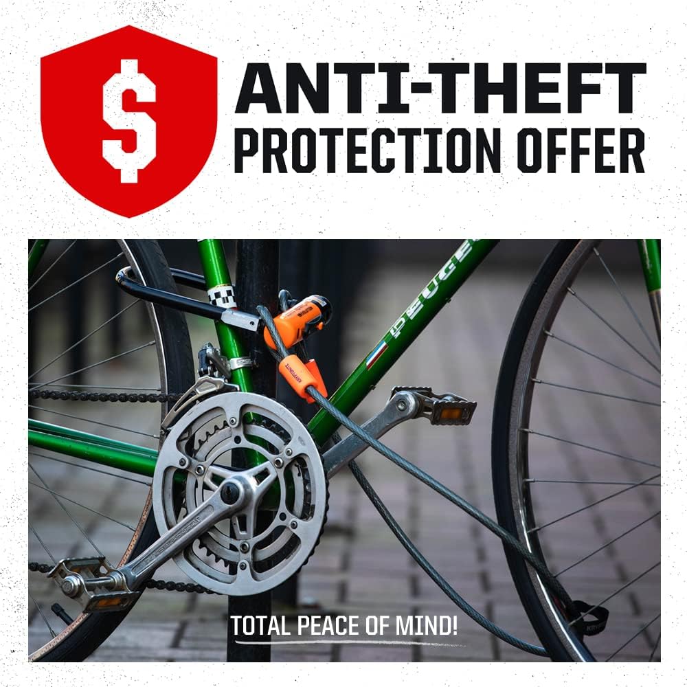 Kryptonite New York Standard Bike U-Lock, Heavy Duty Anti-Theft, 16mm Shackle with Mounting Bracket and Keys, Ultimate Security for Bicycles E-Bikes and Scooters.