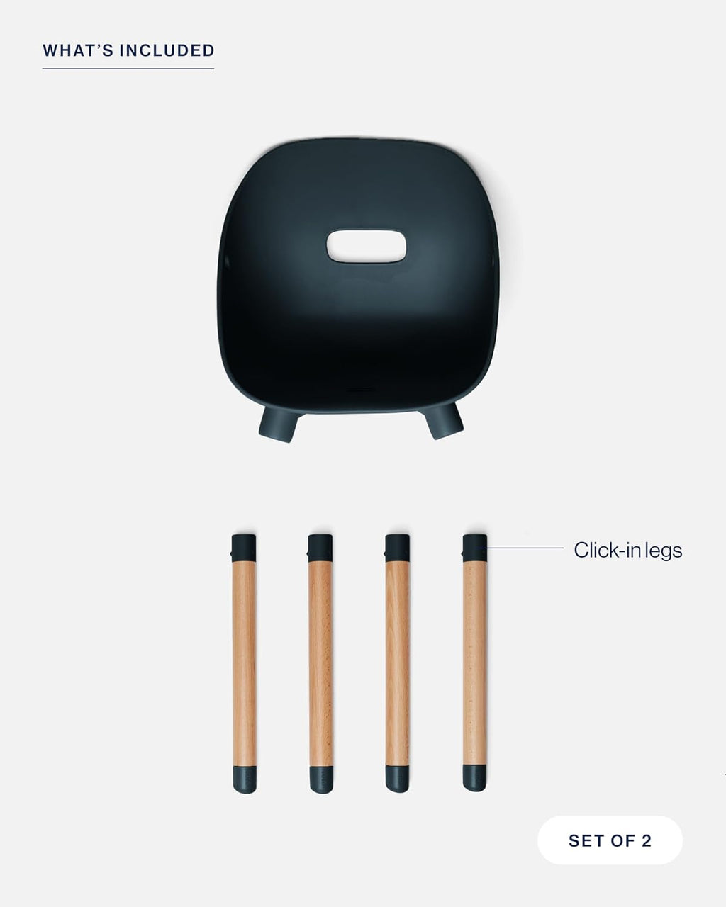 Lalo The Play Kit - Kids Table & Chairs Set with Sustainably Sourced Wood Table & 2 Non-Toxic Bucket Seat Chairs - Safe & Comfortable - Natural/Licorice