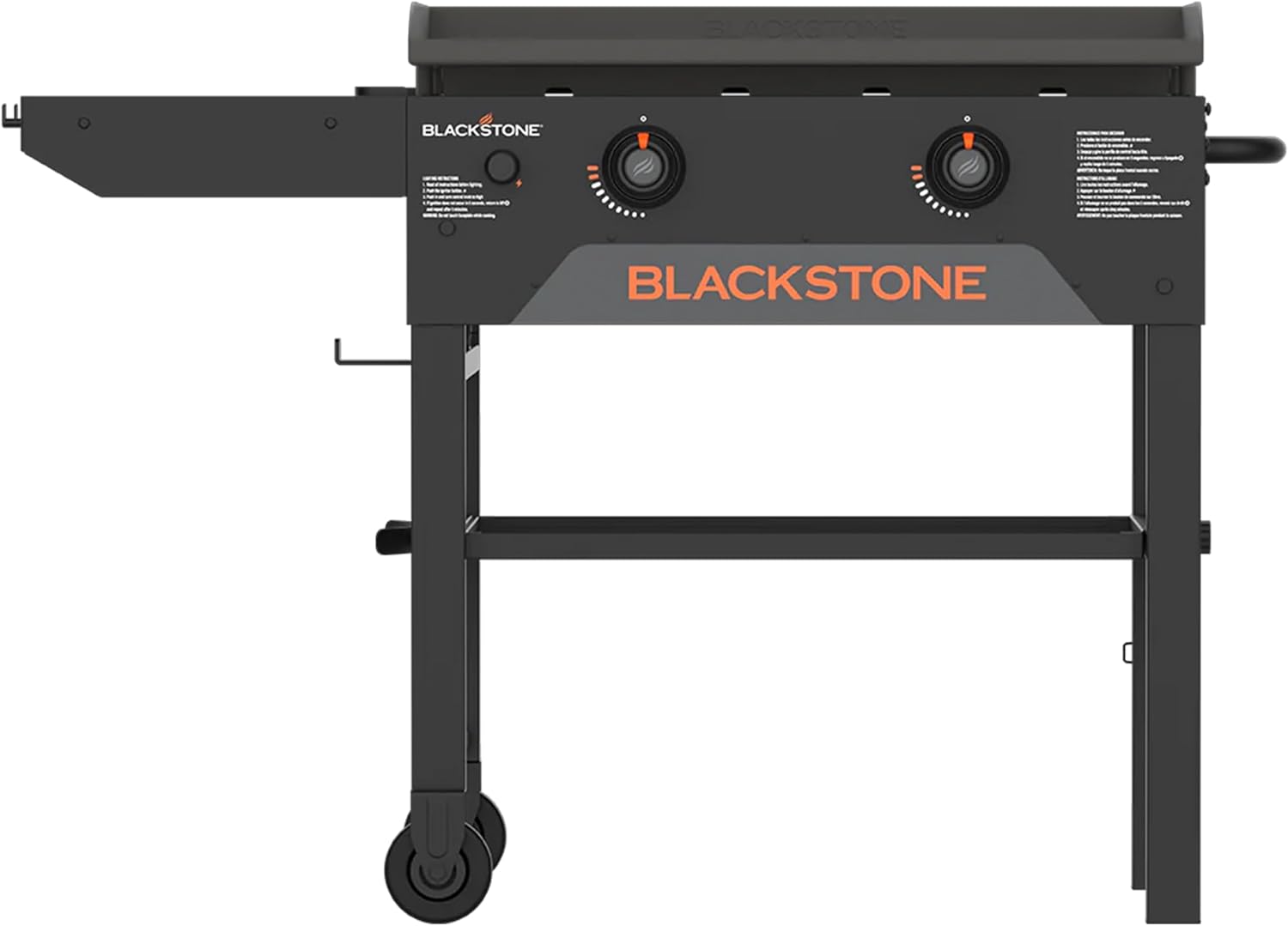 Blackstone 28 Inch Original Omnivore Griddle 2365, Blackstone 2 Burner Griddle Outdoor Flat Top Grill with Blackstone 5467 Patio Series Griddle Cover