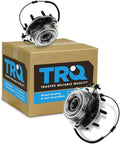 TRQ Front Left and Right Wheel Bearing and Hub Assembly 2 Piece Set for 4 Wheel Drive Single Rear Wheel Models ONLY Compatible with 2011-2016 Ford F250/F350 Super Duty 4x4 SRW