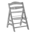 hauck Alpha+ Grow Along Seat Solid Beechwood Booster Chair with Adjustable Seat, 5 Point Safety Harness, & Bumper Bar for Infants & Toddlers, Grey