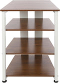 4-Tier AV Media Stand Corner Shelf Wooden Stereo Cabinet Audio Rack Tower for Audiovisual Equipment/DVD Players/CD Changers/Game Consoles