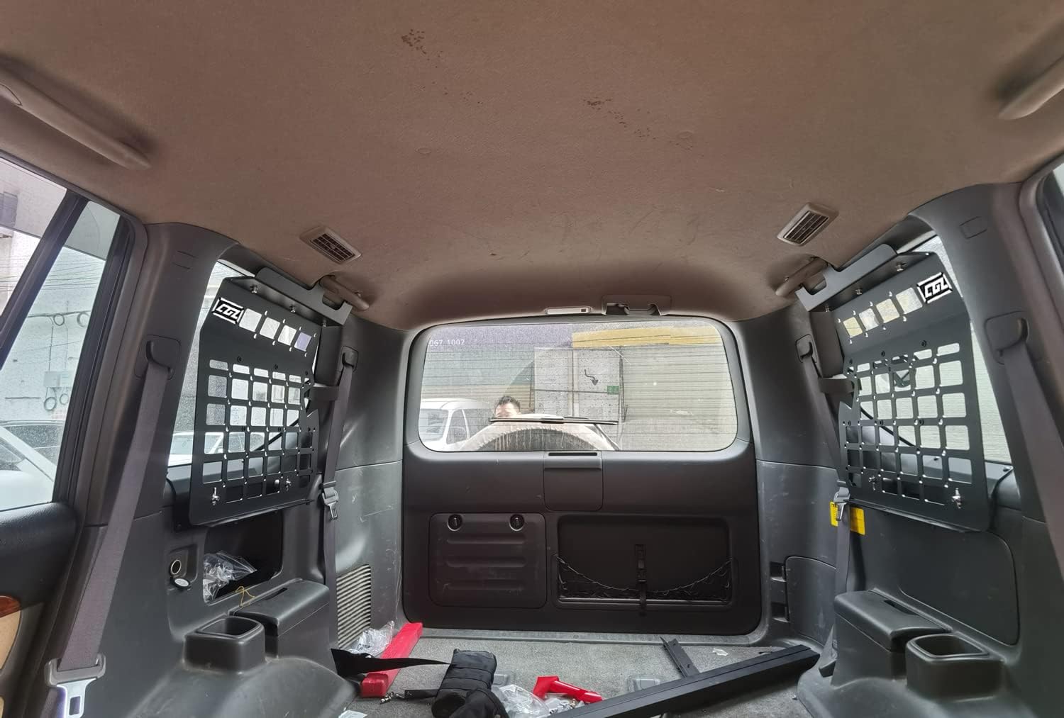 ITrims Rear Cargo Rack Basket for Toyota Land Cruiser Prado J120 Lexus GX 470 2003-2009 Car Accessories Modular Storage Molle Panel Interior Luggage Carrier Trunk Shelf Hanging Boards Organizer Kit