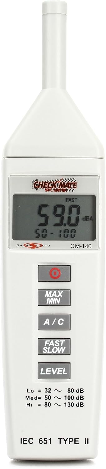 Galaxy Audio CM140 Checkmate Microphone Preamp SPL Meter
