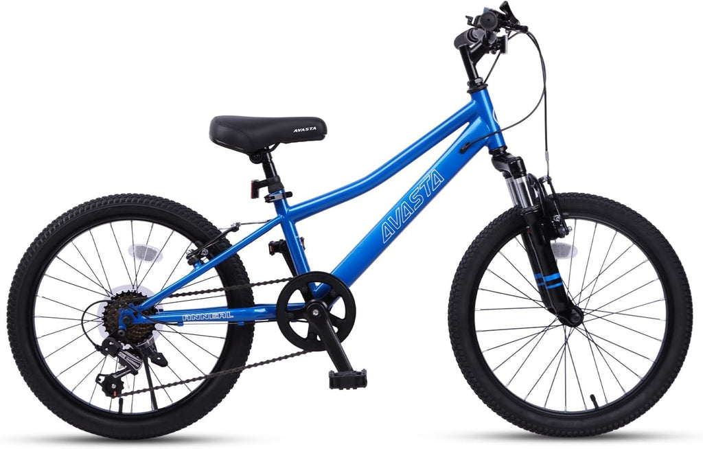 AVASTA Govet 20'' Kids Mountain Bike for 6-12 Years Old Boys Girls with Suspension Fork, 6 Speeds Drivetrain, Multiple Colors