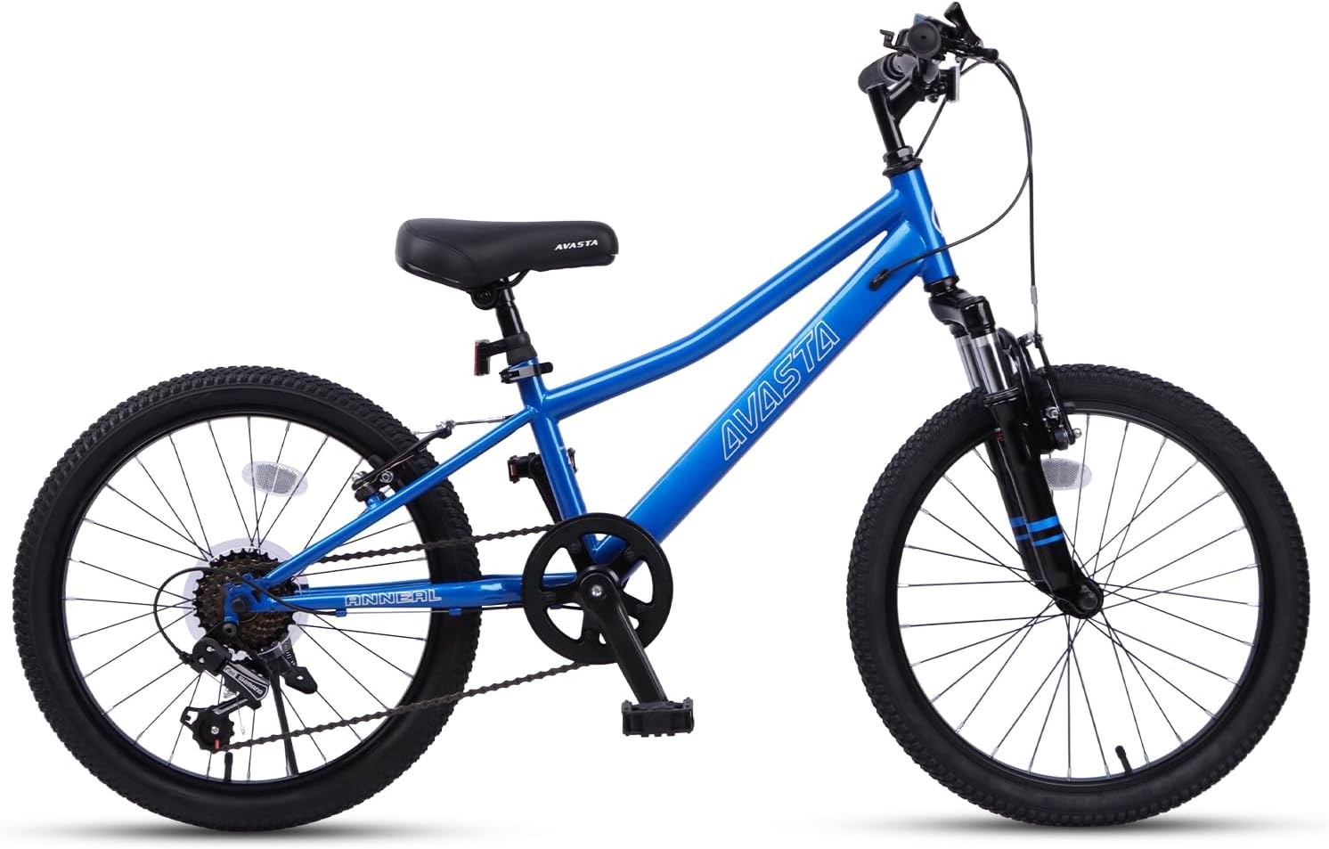 AVASTA Govet 20'' Kids Mountain Bike for 6-12 Years Old Boys Girls with Suspension Fork, 6 Speeds Drivetrain, Multiple Colors