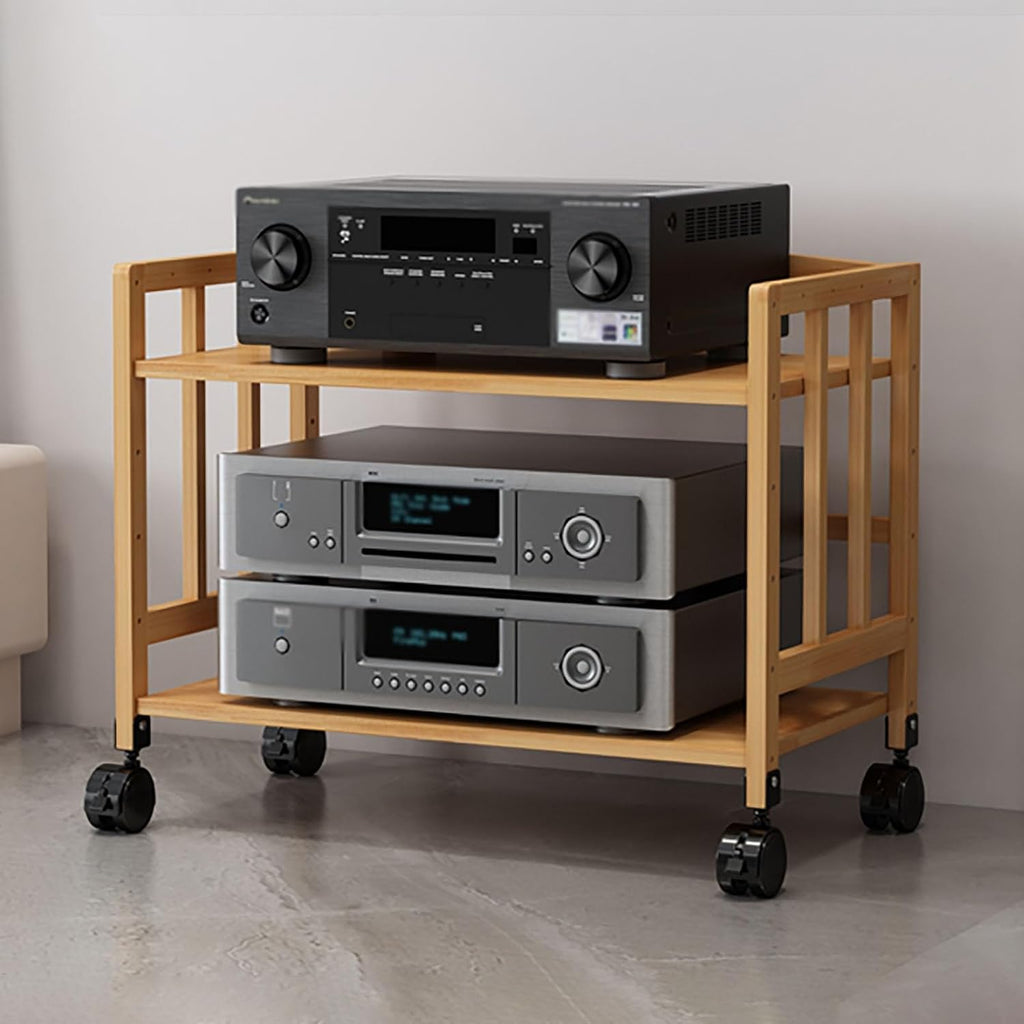 Adjustable Large Capacity HiFi Audio Rack - 2/3/4/5 Tier Media Stand for Stereo System & Home Theater - Heavy Duty HiFi Cabinet, Easy Assembly, 53cm Tall, W-50CM.
