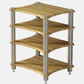 Solid Wood Media Component Stand Audio Stereo Rack, 1 2 3 4 Tier Stackable Storage Shelf for Radio/Stereo/TV Box/Audio Equipment, Floor-Standing Record Player Stand(HIGT 85cm (33 4/9 in))