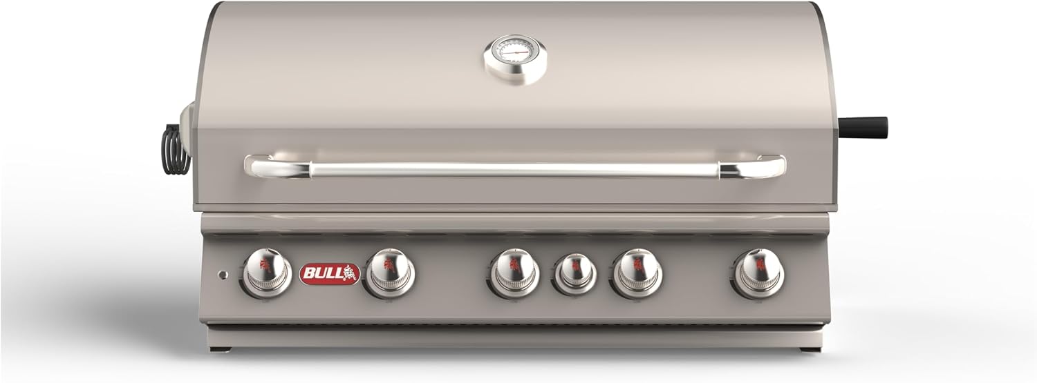 Bull Outdoor Products Complete Outdoor Kitchen Bundle – Brahma 90,000 BTU Built-In Grill Head, Grill Cover, Trash & Recycle Drawer, 38' Door/Drawer Combo, Glass Door & Contemporary Refrigerator – LP