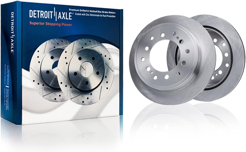 Detroit Axle - Brake Kit for 01-07 Toyota Sequoia Disc Brake Rotors 2001 2002 2003 2004 2005 2006 2007 Ceramic Brakes Pads Front and Rear Replacement