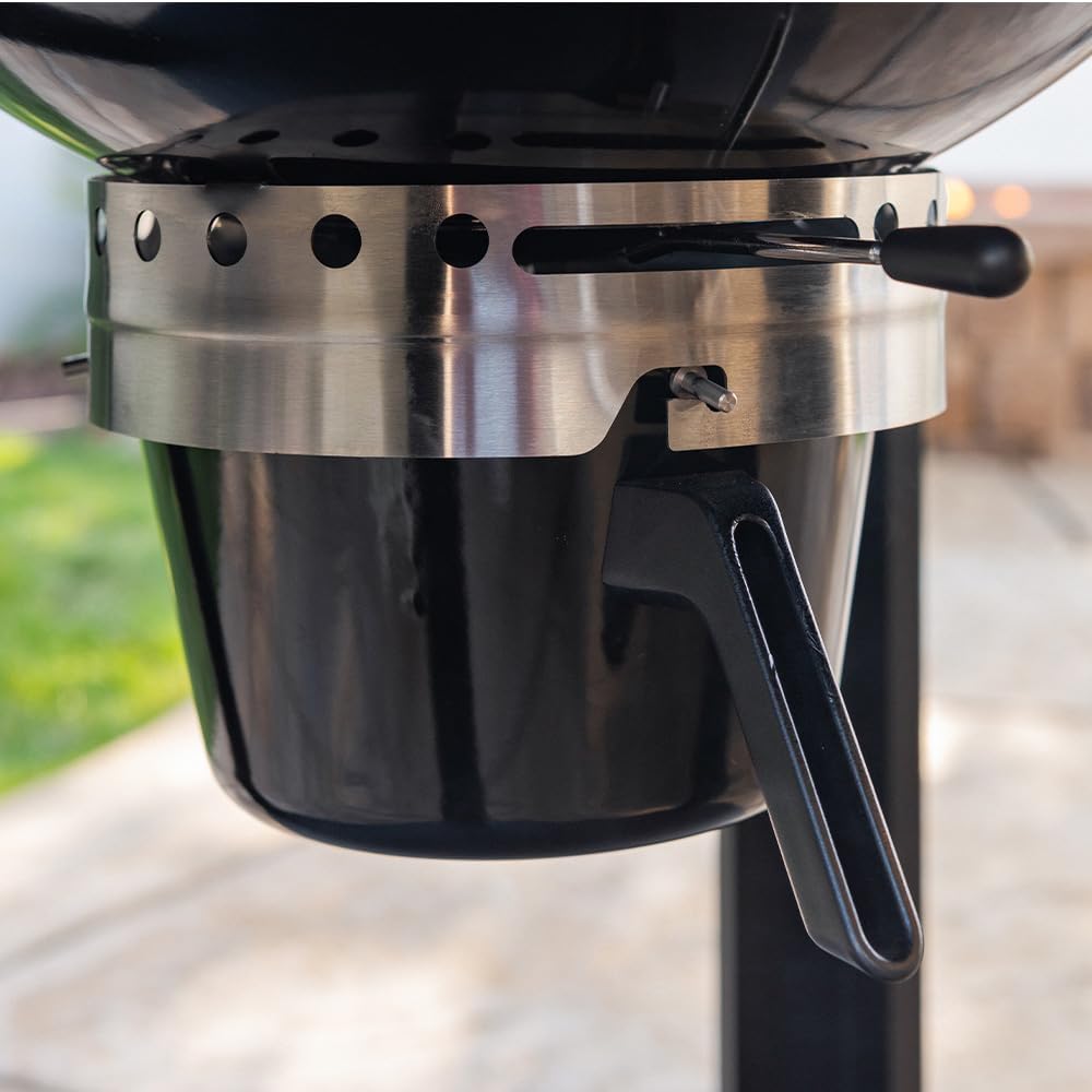 Nexgrill 22' Charcoal Grill with Table Cart and Side Table, 358 SQ In Grate, Adjustable Air Vents, Integrated Temperature Gauge, Mobile Cart Barbecue Grill for Camping, Picnics, and More - 810-0026HC