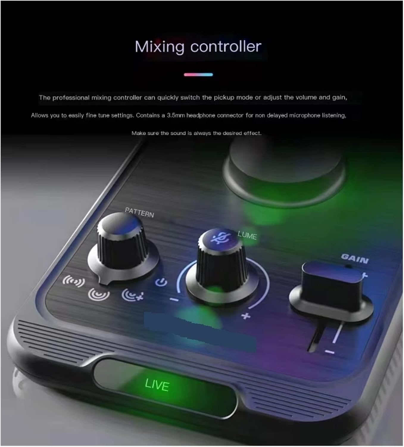 Microphone Studio Grade Capacitor Game Microphone Repair Sound Live Equipment Computer Microphone Suitable for Anchor, Dubbing Studio, Recording, st