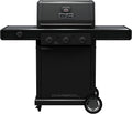 Charbroil Pro Series Amplifire Technology 3-Burner Propane Gas Grill and Griddle Cabinet with Side Burner, Black - 463366724