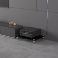 1-4 Tier Audio Rack Stand, Media Console, and Corner Entertainment Center, Corner TV Stand, and Audio Stand, for AV Equipment, Stereo Cabinet, and Gaming Shelves(Black,49x48x10cm)