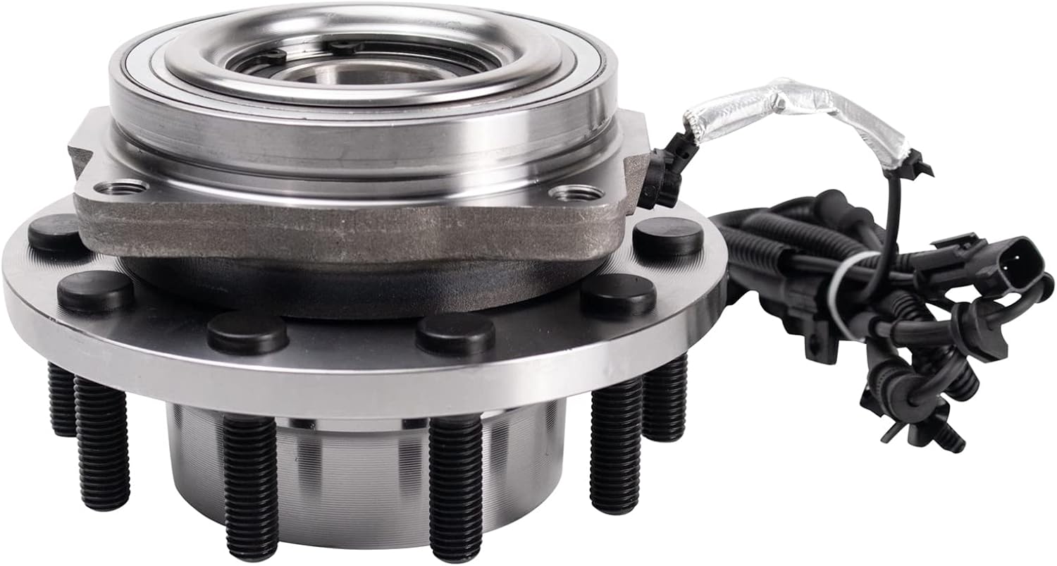 TRQ Front Left and Right Wheel Bearing and Hub Assembly Set 2 Piece Compatible with 2017-2019 Ford F-450 Super Duty 4 Wheel Drive 2017-2019 F-550 Super Duty 4 Wheel Drive