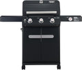 Monument Grills Mesa Series, 3+1 Outdoor Barbecue Stainless Steel Propane Gas Grill, 3 Burners & 1 Side Burner 48,000 BTU Patio Garden Grill with Knob Controls, Mesa325, Black