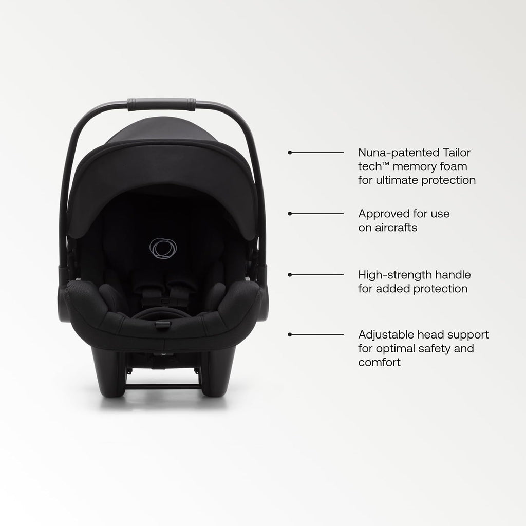 Bugaboo Turtle Air Shield by Nuna car seat + Recline Base
