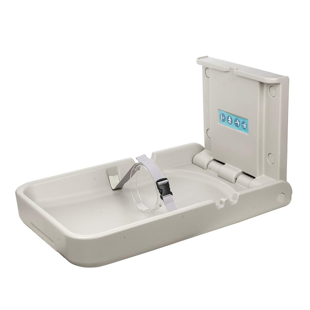 Baby Changing Diaper Station Wall-Mount: Vertical Baby Changing Table, Sturdy & Durable- with Safety Straps for Commercial Restrooms