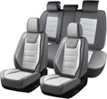 Coverado Car Seat Covers Full Set, Seat Covers for Cars, Front Seat Covers and Back Seat Cover Waterproof Leather Automotive Seat Cover, Universal Car Interior Protectors Cushion for Most Cars