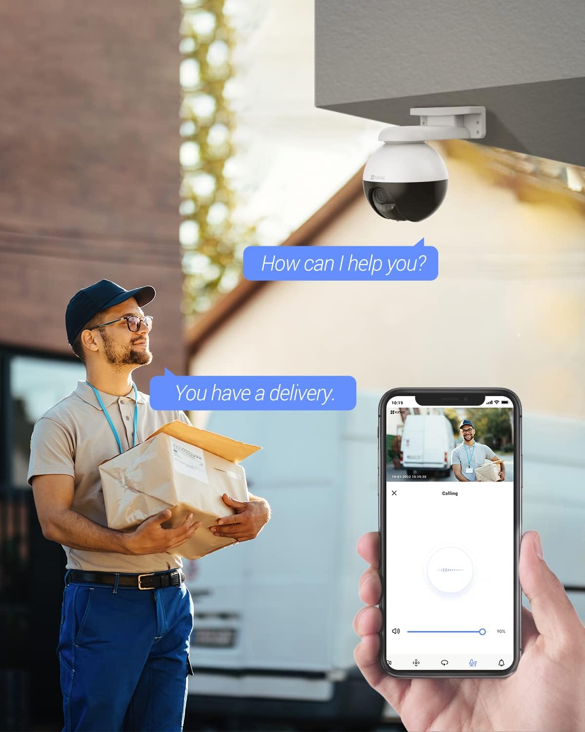 EZVIZ Outdoor Auto-Tracking Camera, 3K, 12 Pre-Set dots Tracking,360° Visual Coverage, Waterproof, Color Night Vision, AI-Powered Person and Vehicle Detection,Two-Way Talk| C8W Pro 3K (6mm)