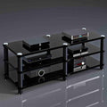 Audio Rack, Portable Media Storage Rack,Media Storage,Modern Cabinet with Cable Management,for Entertainment Stereo Components, for HiFi Audio Equipment