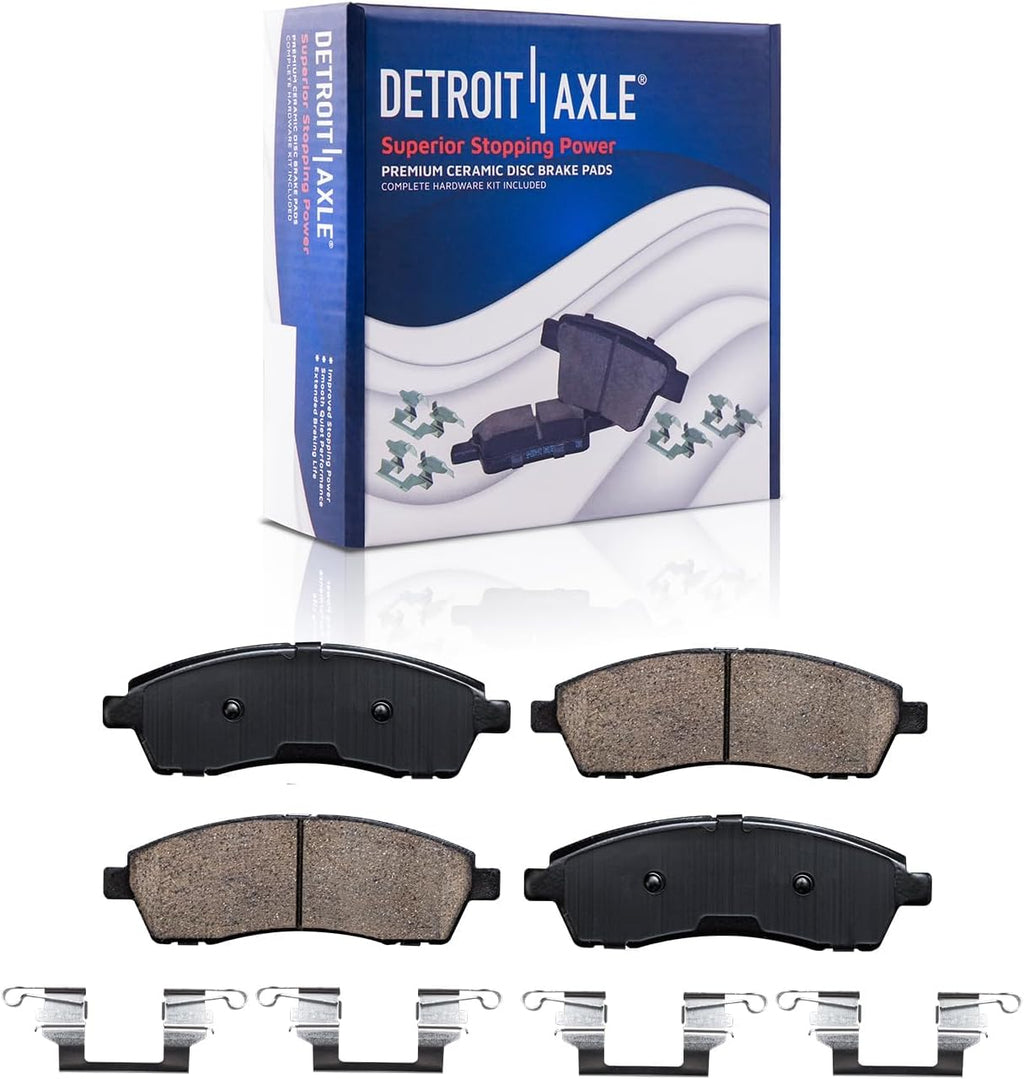 Detroit Axle - Brake Kit for 2WD 1999-2001 Ford F-250 Super Duty, 1999-2002 F-350 Super Duty Replacement Disc Brakes Rotors Ceramic Brake Pads Front and Rear