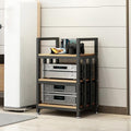 Media Stand with Adjustable Shelf, Rolling Stereo Cabinet for Living Room Home Office, Versatile Media Storage Rack for DVDs Gaming Consoles and Audio Equipment