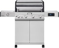 Monument Grills Denali Series, 4+1 Liquid Propane Gas Smart BBQ Grill, 4 Burners & 1 Side Burner, Denali 405 Stainless Steel with Smart technology, Knob Controls, Outdoor Use