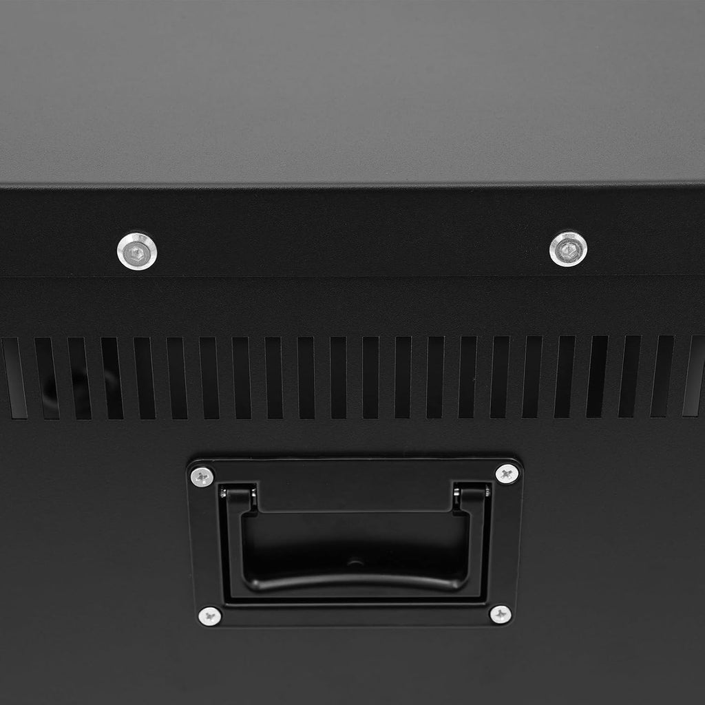 6U AV Rack with Wheels, Metal Studio Cabinet with Cable Ports, 22.4' x 19.8' x 15.1', Portable Home Studio Racks, Floor Standing Server Cabinet for Amplifiers, AV Equipment, Computers