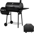 Royal Gourmet CC1830SC Charcoal Grill Offset Smoker with Cover, 823 Square Inches, Black, Perfect for Backyard Cooking, Outdoor Camping