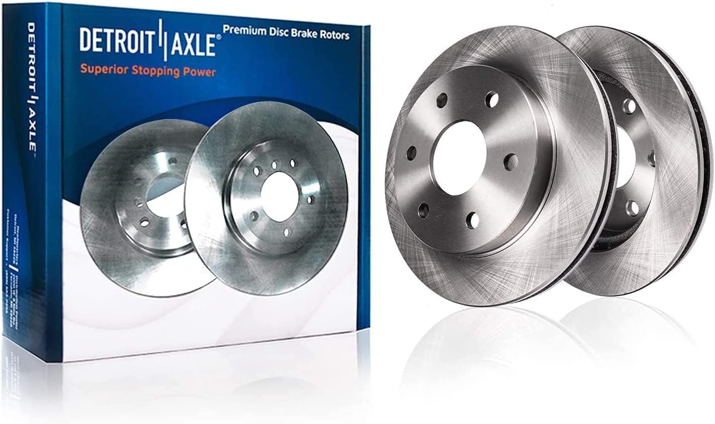 Detroit Axle - Brake Kit for Silverado Sierra Avalanche Suburban 1500 Yukon Tahoe Disc Brake Rotors Ceramic Brakes Pads Rear Brake Calipers Replacement [12 inch Front & 12.99 inch Rear Rotors]