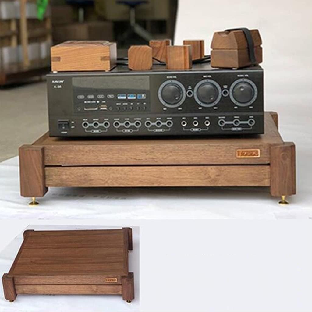 Wooden Audio Equipment Rack – Speaker Stand with Amplifier Cabinet Shelves | Power Amplifier & Effects Pedal Stand