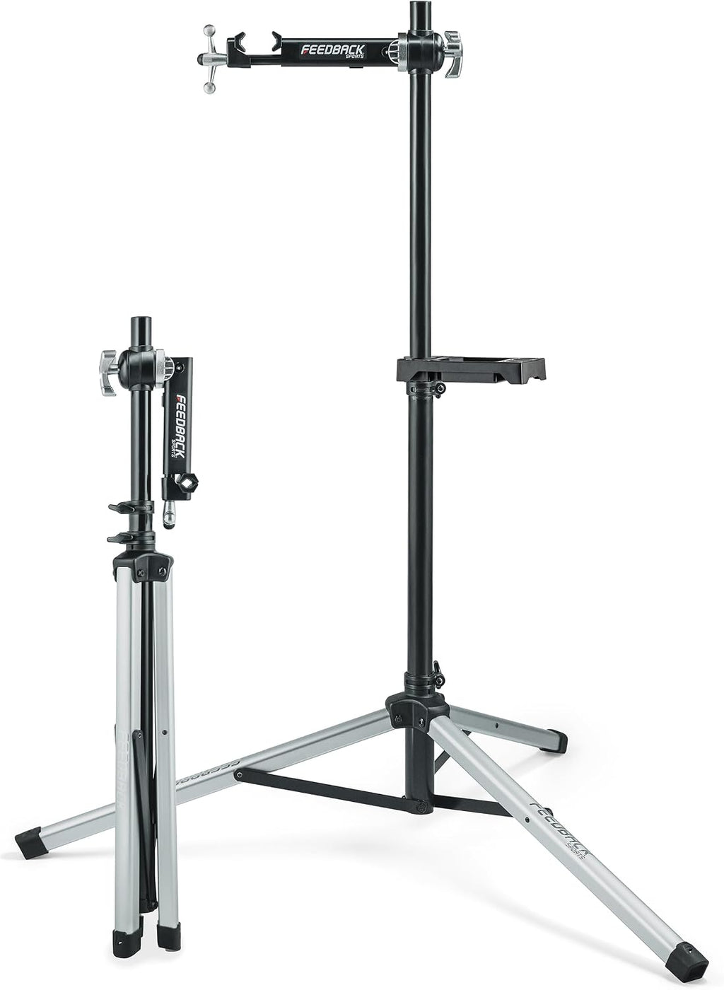 Feedback Sports | Sport-Mechanic Bicycle Repair Stand | Bicycle Workstand W/Tripod Base | Lightweight and Durable | Aluminum Steel Hybrid Construction | Black (Black, Sport Mechanic 2.0)