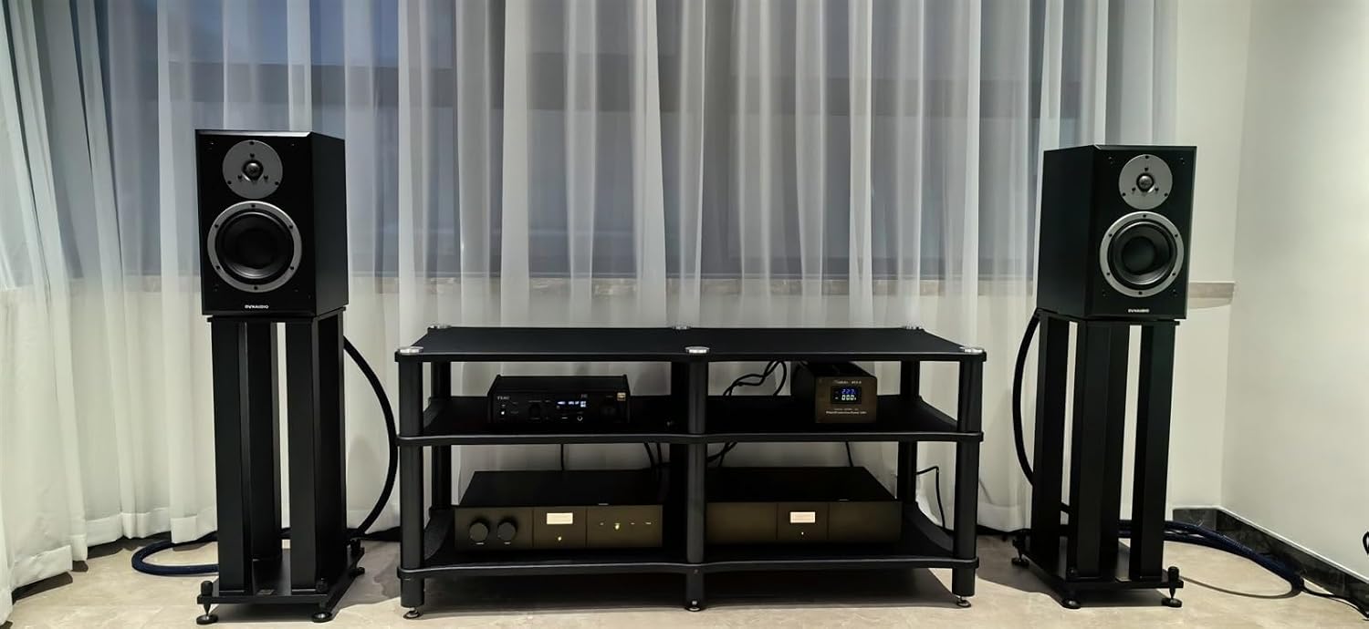 Modern Multimedia Stand, 2/3 Layer Corner Entertainment Center/TV Console with Media Storage for Living Room & Bedroom, Audio Equipment Cabinet(Black,2 Tier)