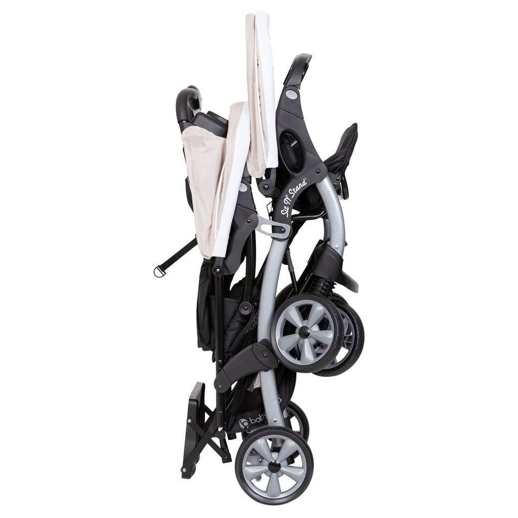 Baby Trend Infant and Toddler Double Stroller & 2 Car Seat Combo, 3 Pc Set, Khaki - Portable and Lightweight Stroller Duo and Car Seat Travel System Tandem